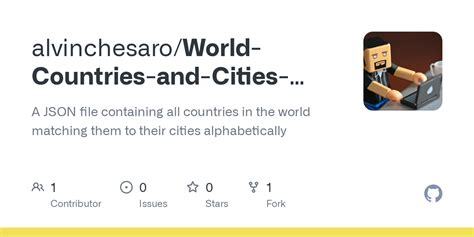 json countries and cities|GitHub .